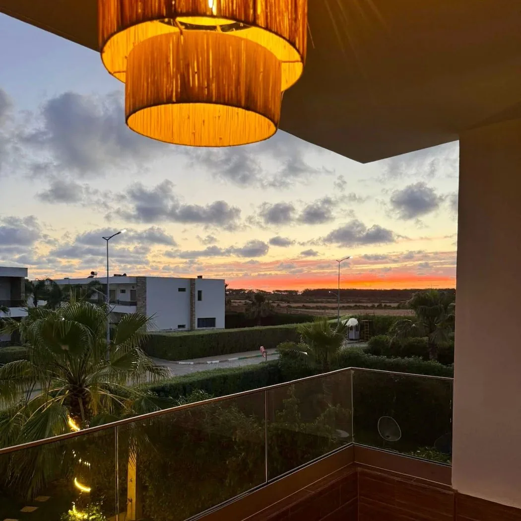 Coucher de soleil depuis la terrasse de Villa Silya